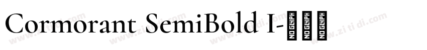 Cormorant SemiBold I字体转换